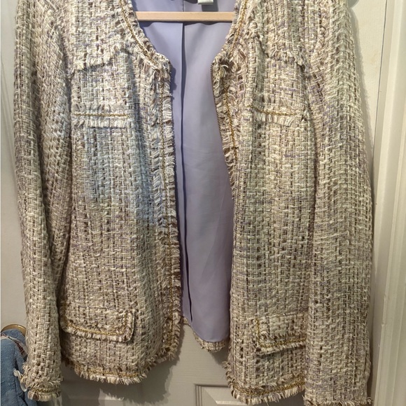 Chico's Jackets & Blazers - Women's Cream Tweed Jacket
